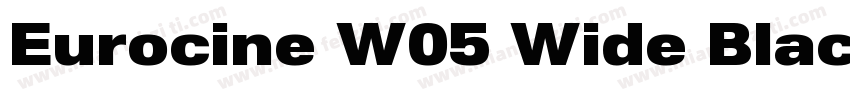 Eurocine W05 Wide Black字体转换